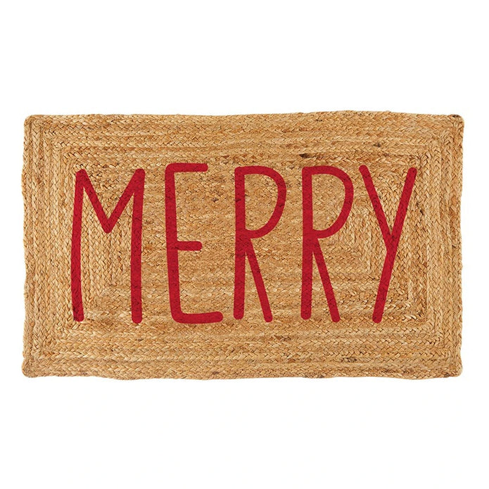 Face to Face Jute Doormat - Merry
