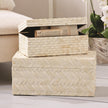 Basket Weave Bone Box