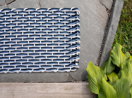 X-Large Pearl, Glacier Bay, Navy Doormat