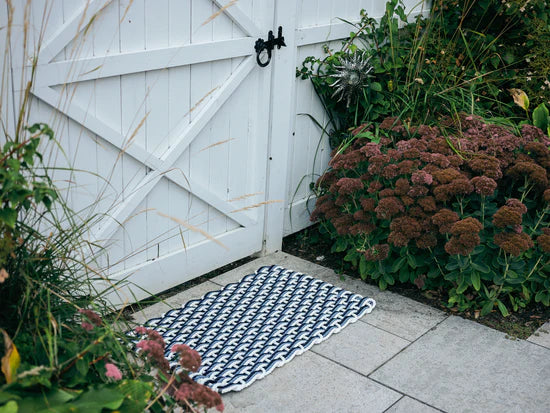 X-Large Pearl, Glacier Bay, Navy Doormat