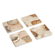 S/4 Agate Coasters with Marble Base