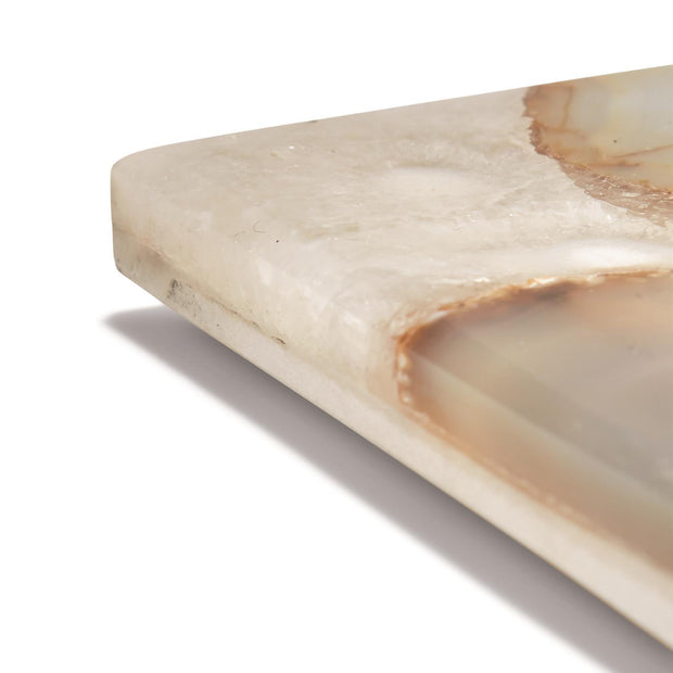 S/4 Agate Coasters with Marble Base