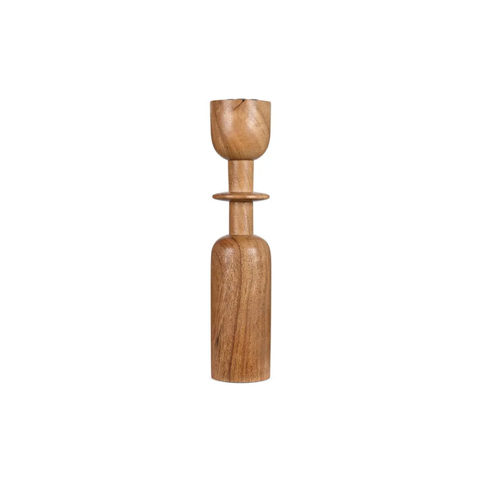 Acacia Wood Candle Holder