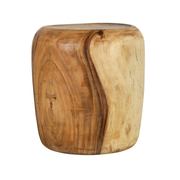 Newcomb Organic Wood Drum Ottoman