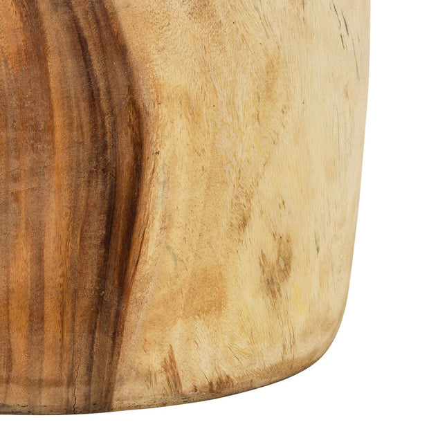 Newcomb Organic Wood Drum Ottoman