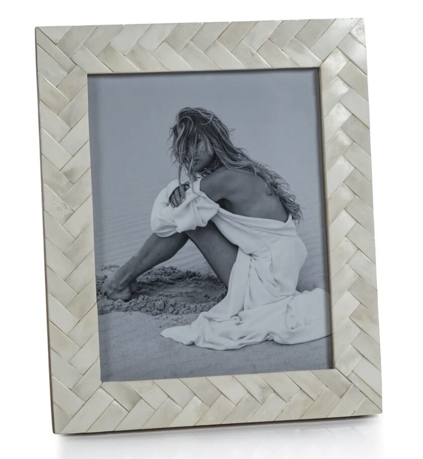 White Bone Braided Frame - 5x7