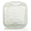 Hammered Frosted Glass Vase - S