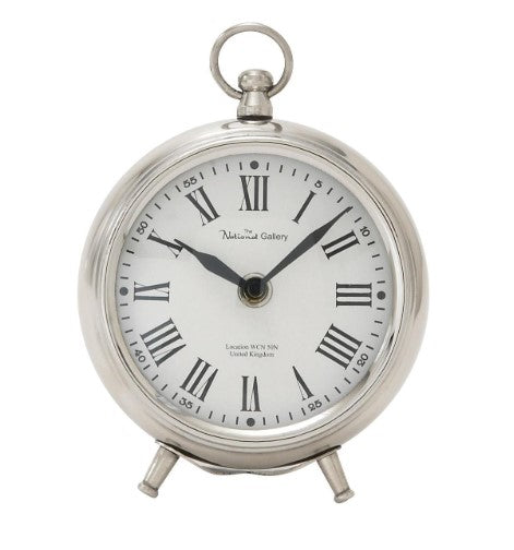 Stainless Steel Clock With Ring
