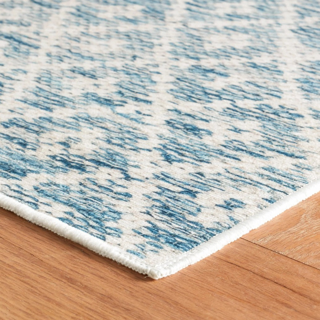 Melange Diamond Machine Washable Rug