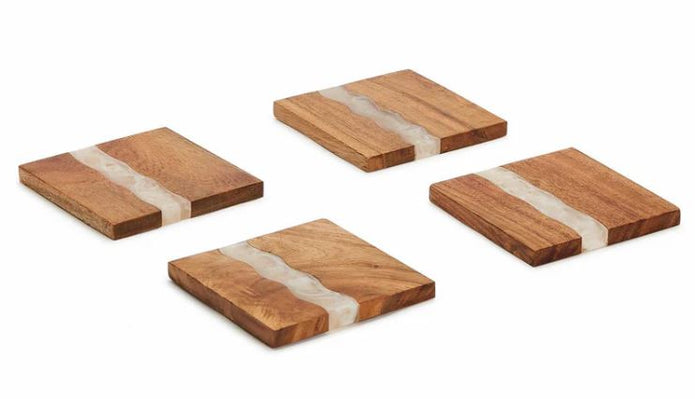 Verglas Coaster Set with Holder