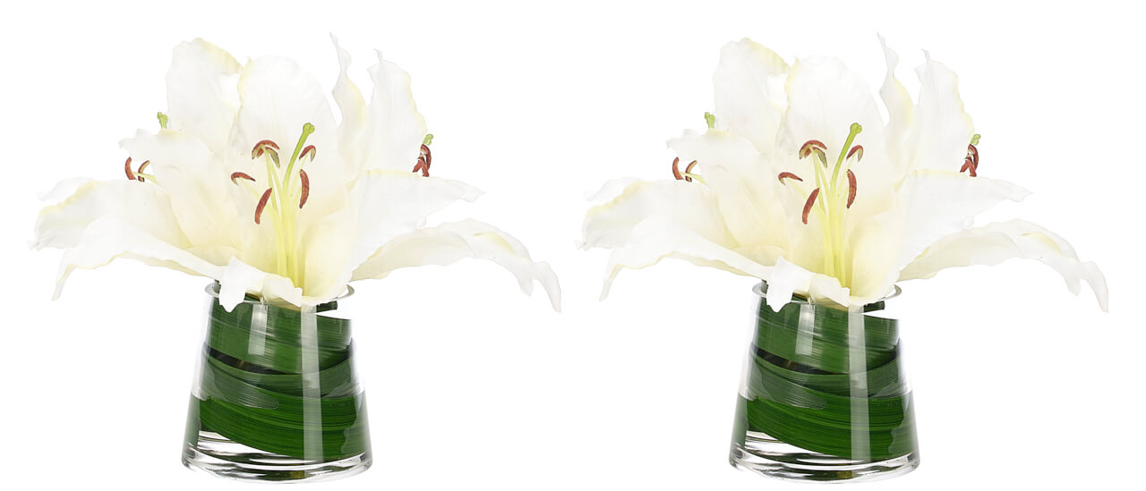 White Lily Artificial Arrangement