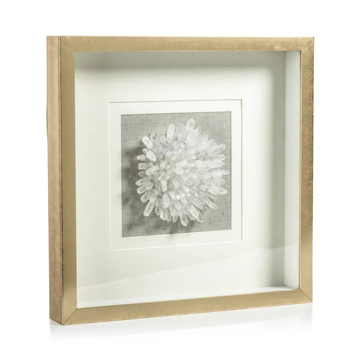 Gold Framed Crystal Flower