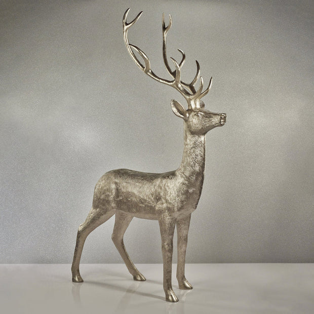 Large Silver Deer Looking Ahead