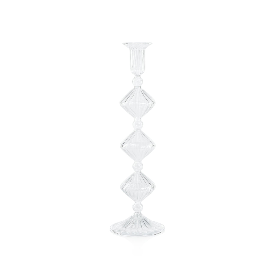 Clear Candeliere Glass Taper Holder