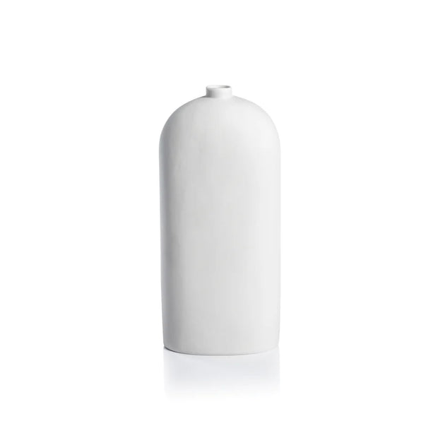 Lily All-White Ceramic Vase - Tall