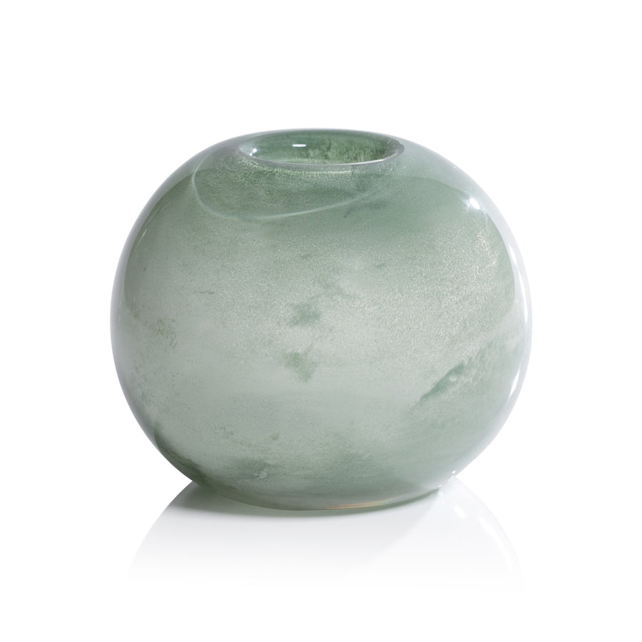 Lumen Sage Blown Glass Vase