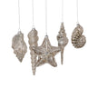 Glass Seashells - Antique Silver