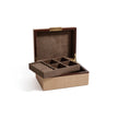 Linea Raffia with Leather Trim Jewelry Box