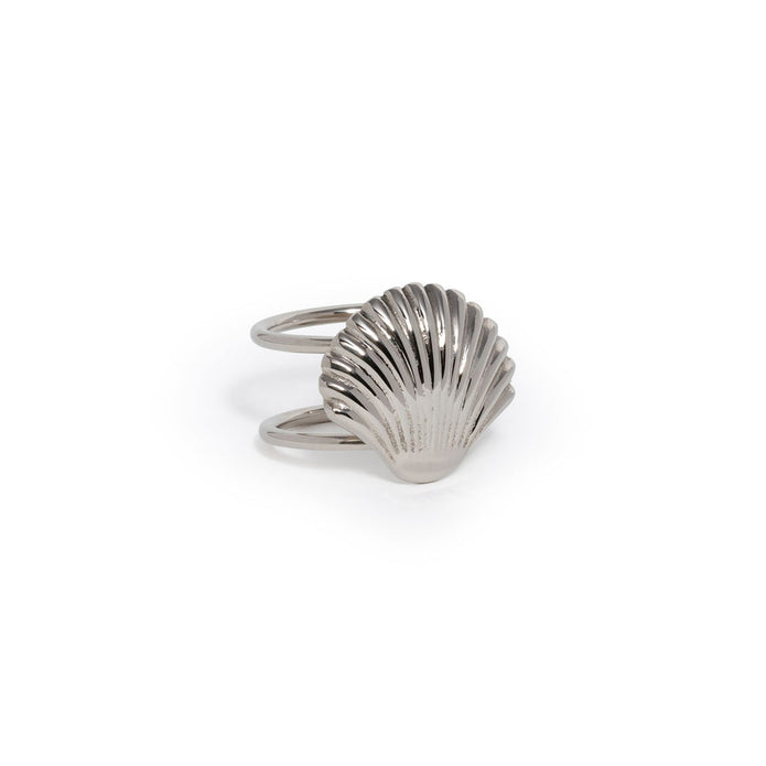 Cap Ferrat Fan Shell Napkin Ring - Nickel