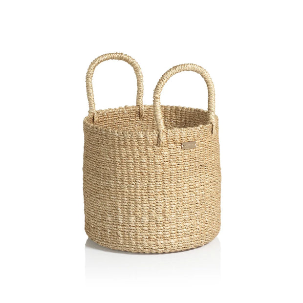 Camille Round Abaca Basket / Hamper