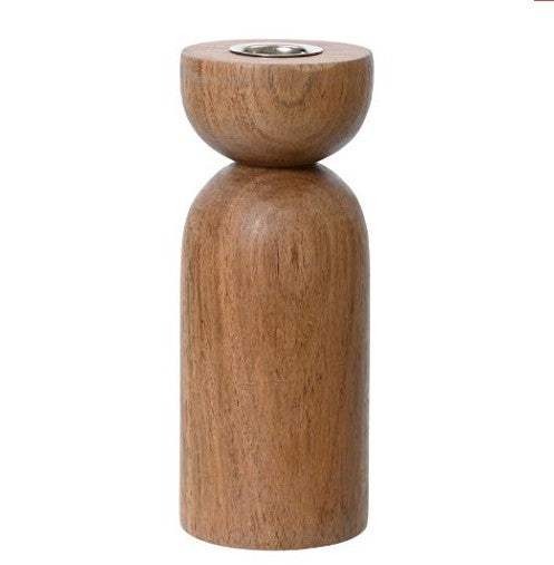 Acacia Wood Candle Holder