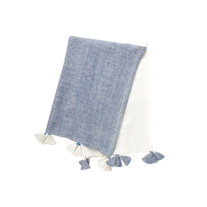 Blue Blanket w/Tassels