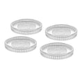 Anya Faceted Glass Coasters - Set/4