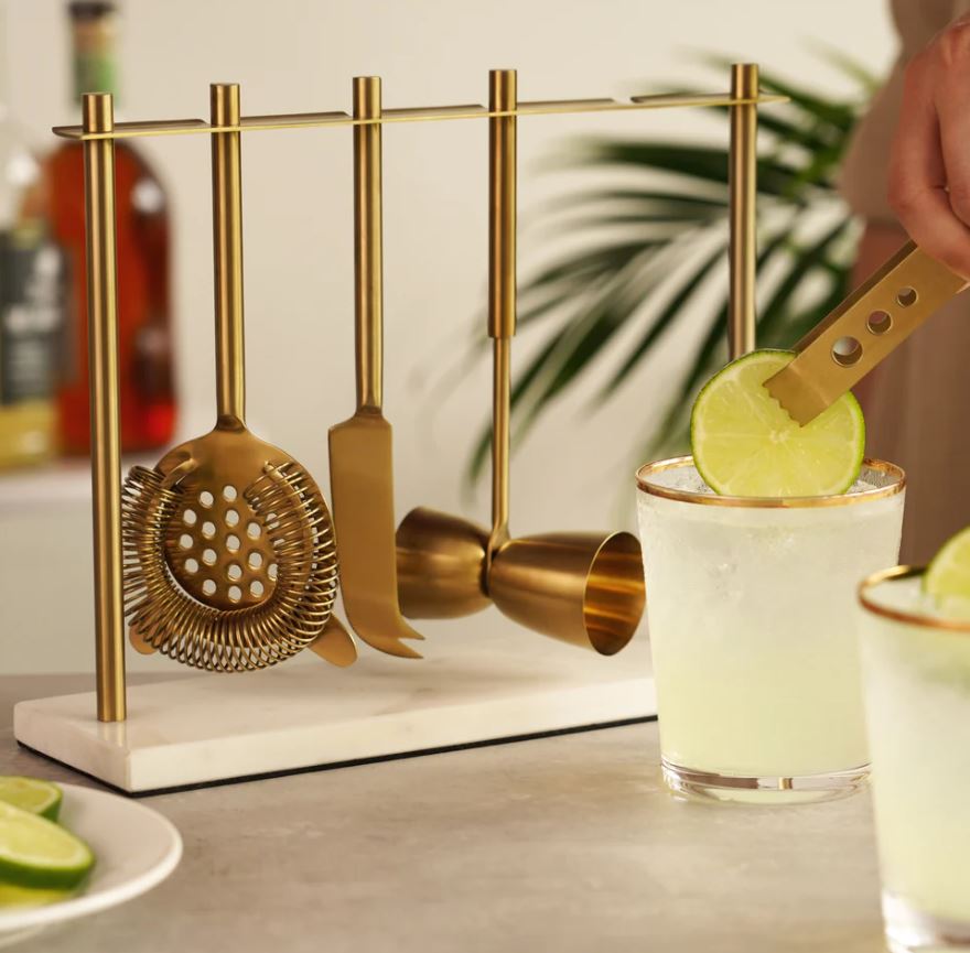 Gold & Marble Bar Tool Set