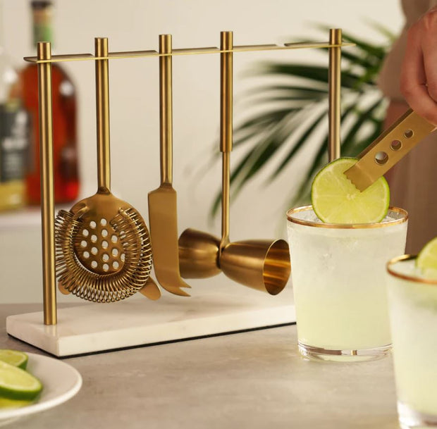 Gold & Marble Bar Tool Set