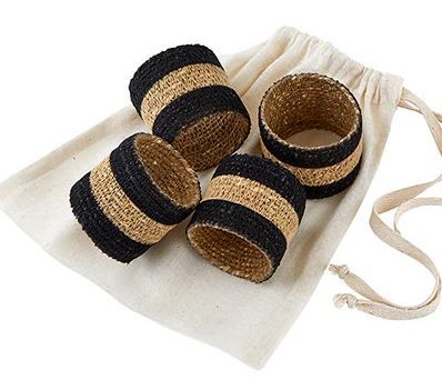 Seagrass Napkin Rings S/4