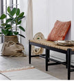 Mango Wood Rope Stripe Bench