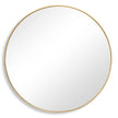Round Brushed Gold Mirror 34