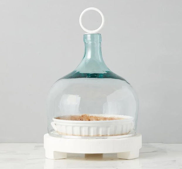 Bianca Recycled Glass Cloche