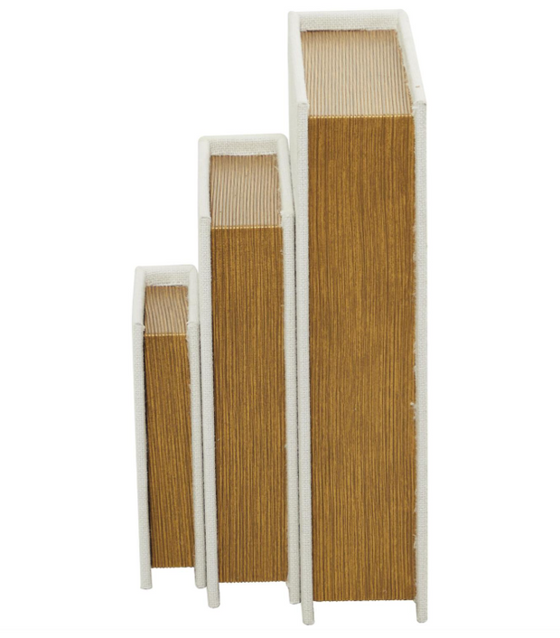 White Linen Storage Book