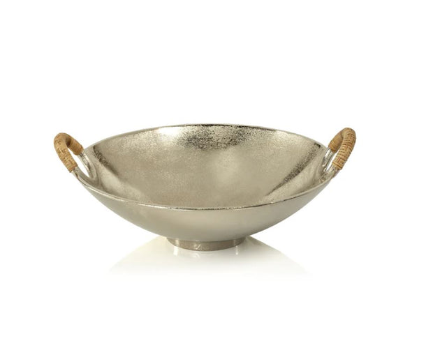 Mendocino Aluminum Bowl w/ Rattan Handles
