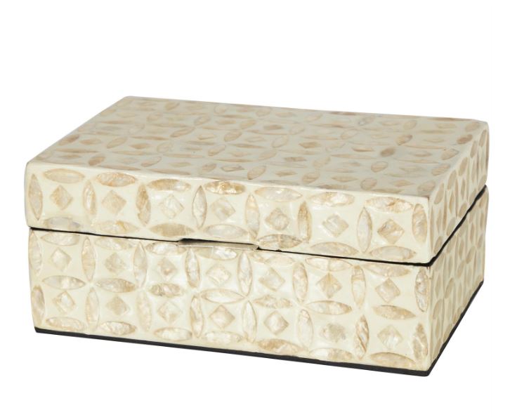 Beige Pearl Storage Box Lrg