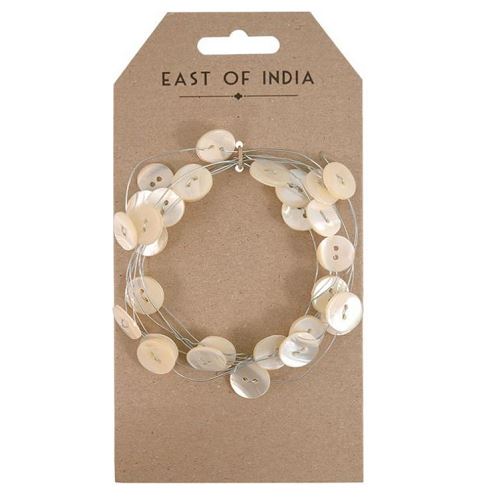 Cream Button Garland