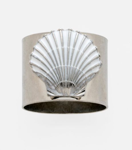 Painted Shell Napkin Rings (Set of 2)