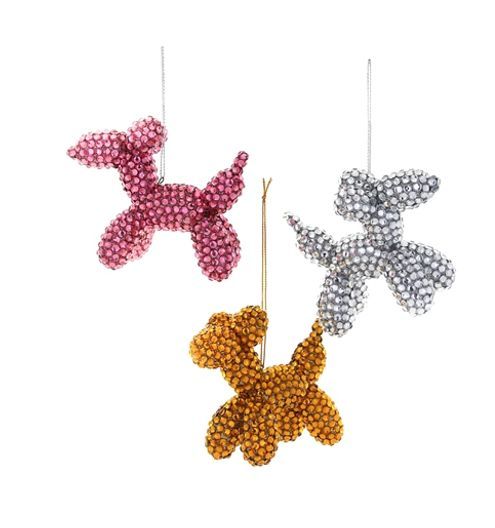 Jeweled Balloon Pup Ornament