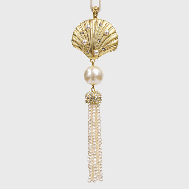 Seashell and Pearl Tassel Ornament
