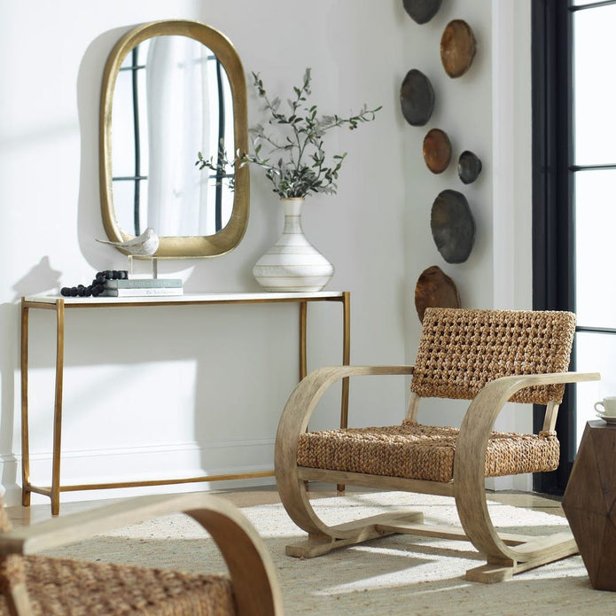 Bradano Arch Mirror, Brass