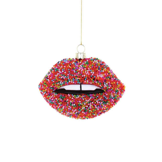 Candy Lips w Sprinkles Ornament