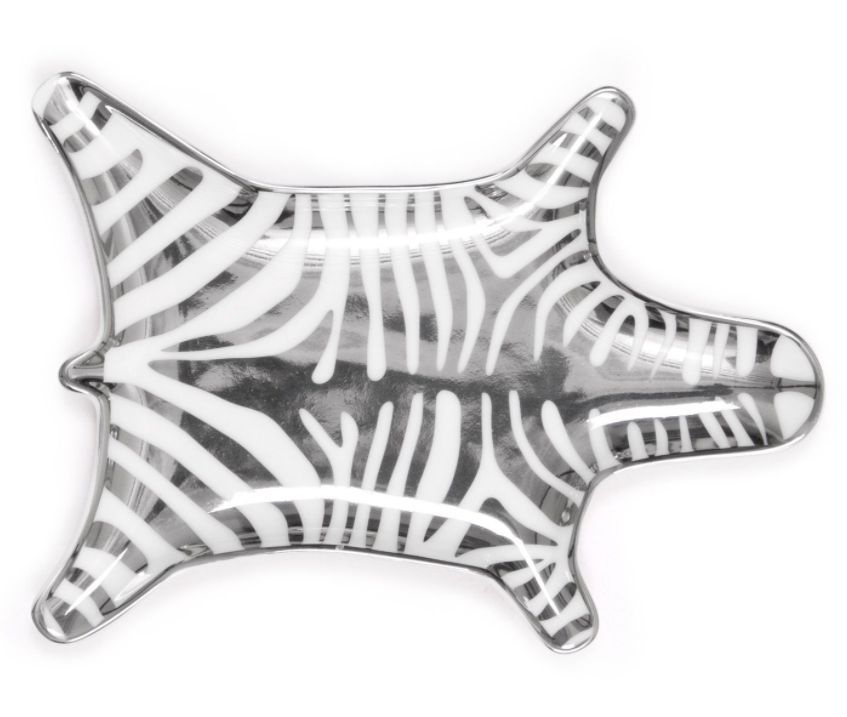 Zebra Stacking Dish - Silver