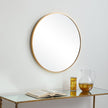 Round Brushed Gold Mirror 34
