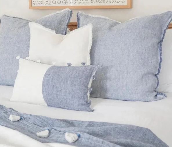Blue Tassels So Soft Pillow