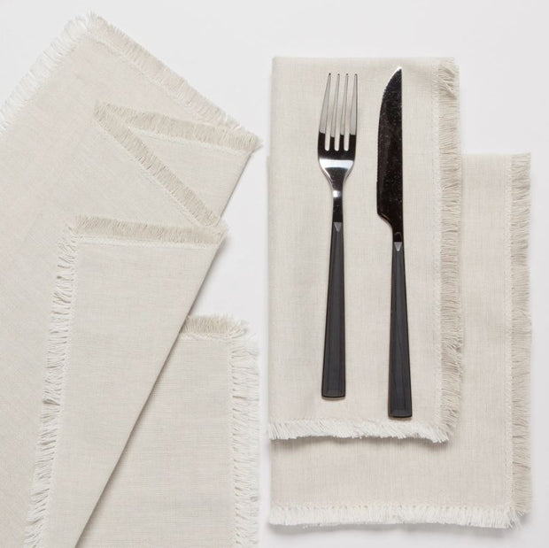 Dove Gray Chambray Napkins - Set of 4