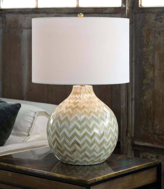 Chevron Bone Table Lamp
