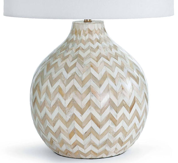 Chevron Bone Table Lamp – Natural