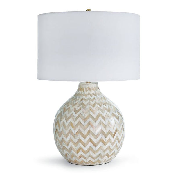 Chevron Bone Table Lamp – Natural