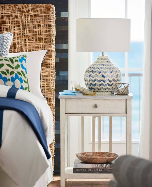 Chevron Bone Table Lamp - Indig